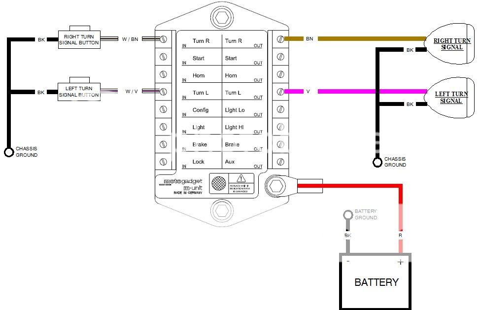 Seeking help with general wiring (wiring in a motogadget m-Unit) - The
